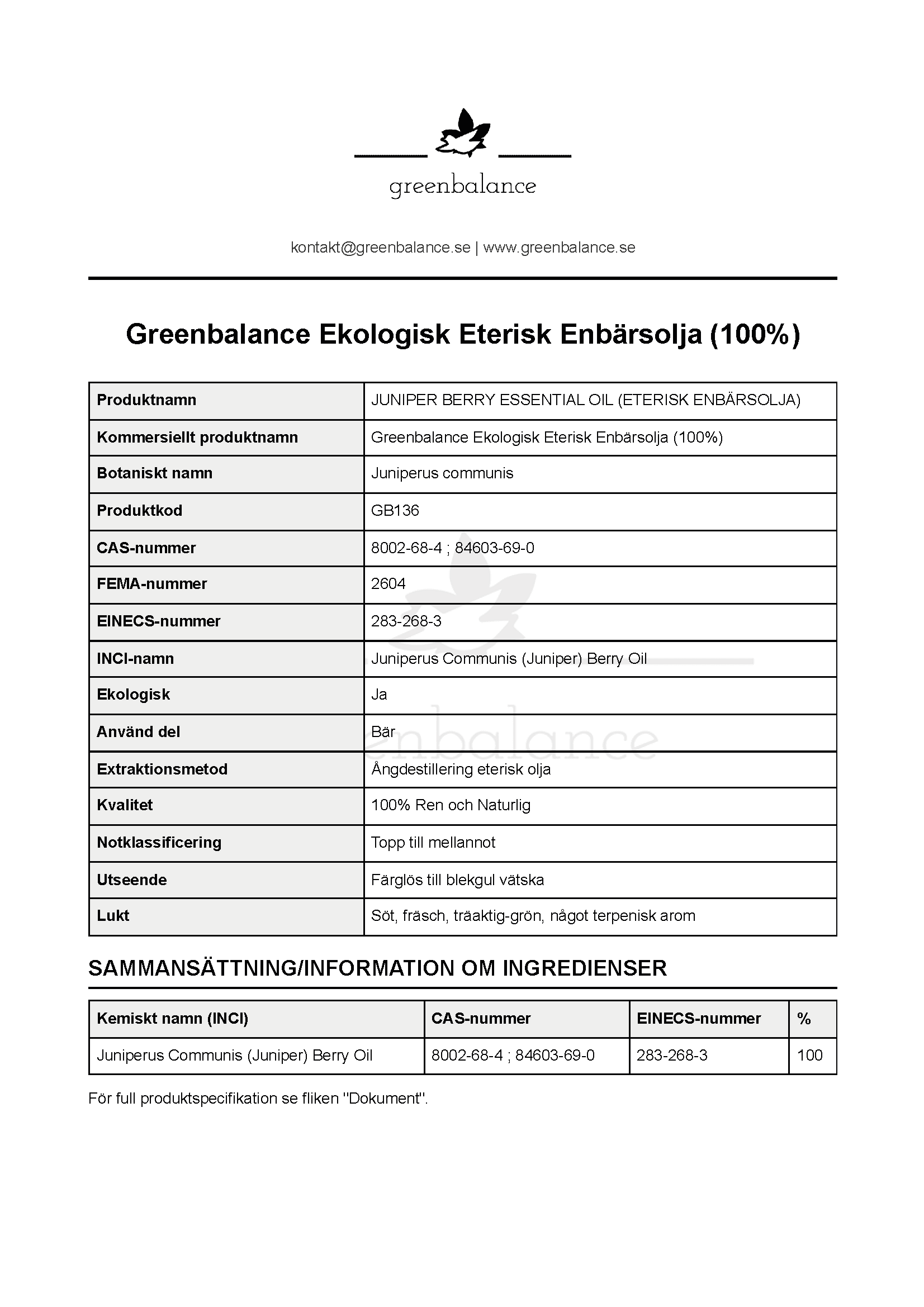 Overblick Eterisk Enbar 1 Överblick - Eterisk Enbär