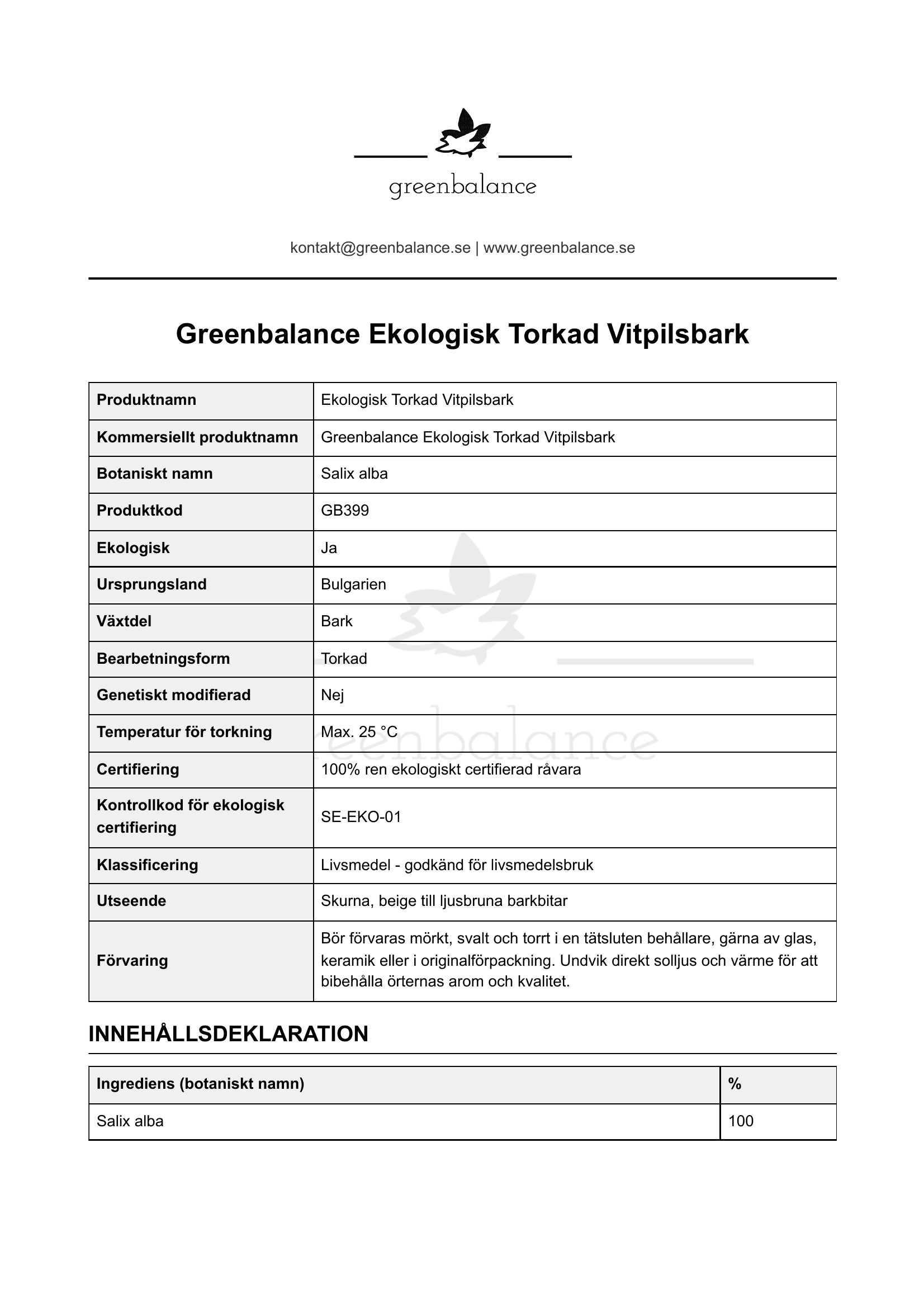 Overblick Vitpilsbark Överblick - Vitpilsbark