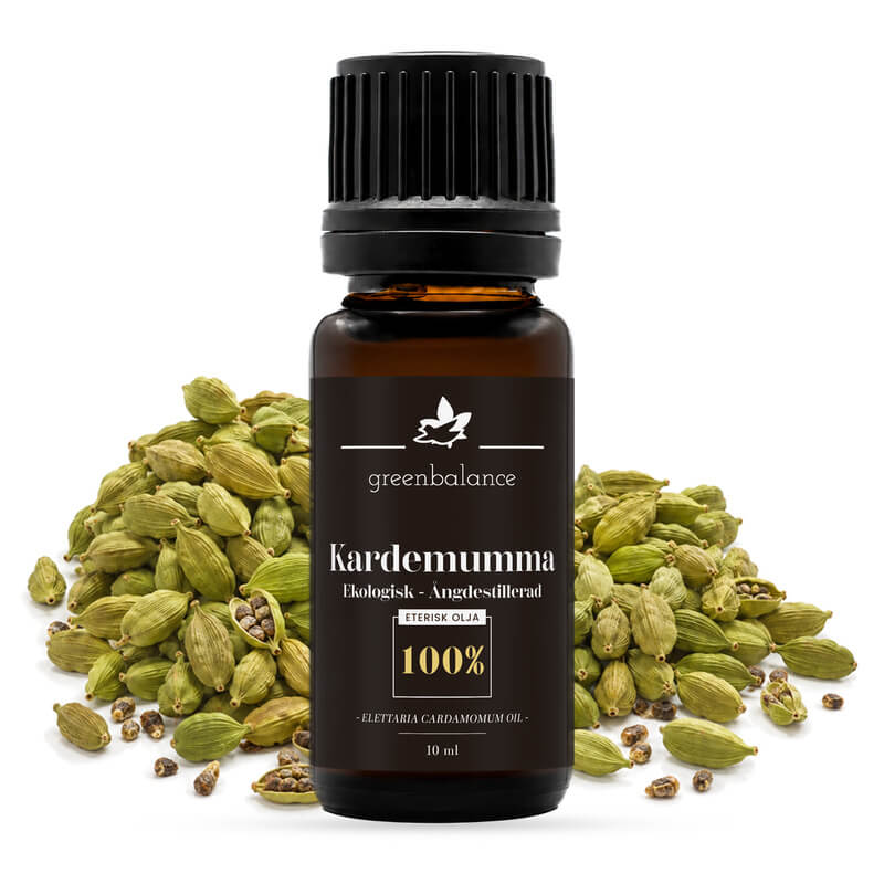 ekologisk eterisk kardemumma olja 10 ml Greenbalances flaska med kardemummaolja, 10 ml