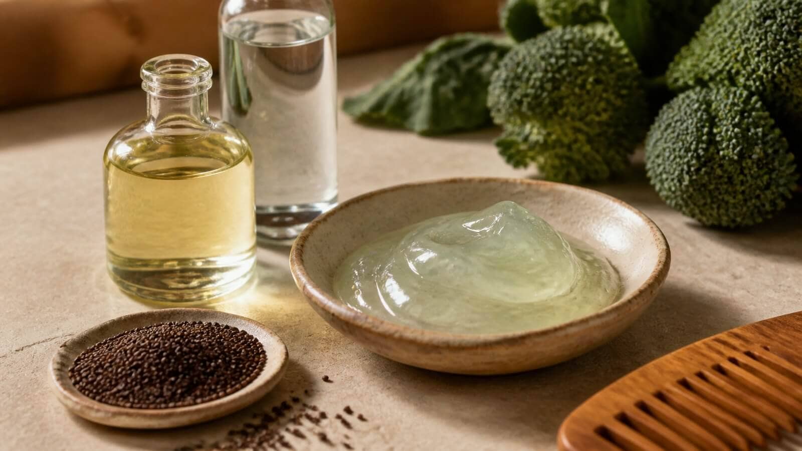 naturliga-alternativ-silikoner-har Broccolifröolja, squalane och växtgel som alternativ i hårvård