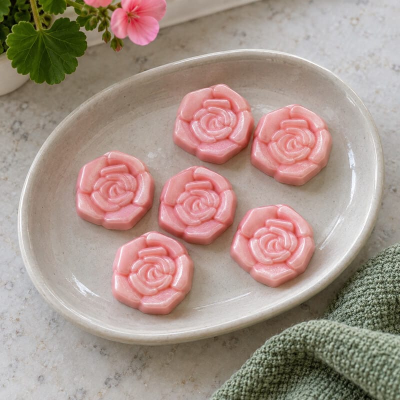 rosenknoppar sma rosa gasttvalar 2 Rosenknoppar – små rosa gästtvålar